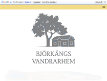 Tablet Screenshot of bjorkangsvandrarhem.se